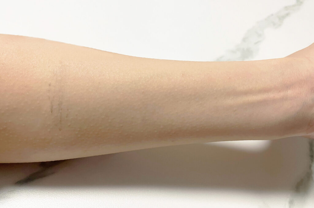 ベース・ポイントメイク洗い流した後の写真